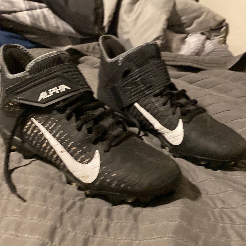 Black Nike alpha football cleats